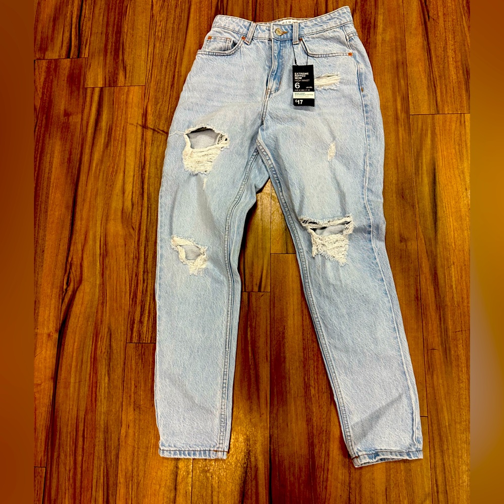 Extreme Ripped Mom High Waisted Jeans